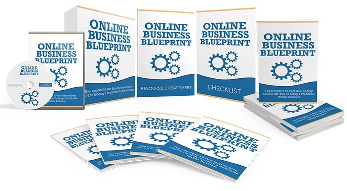 eCover representing Online Business Blueprint Pack eBooks & Reports with Master Resell Rights