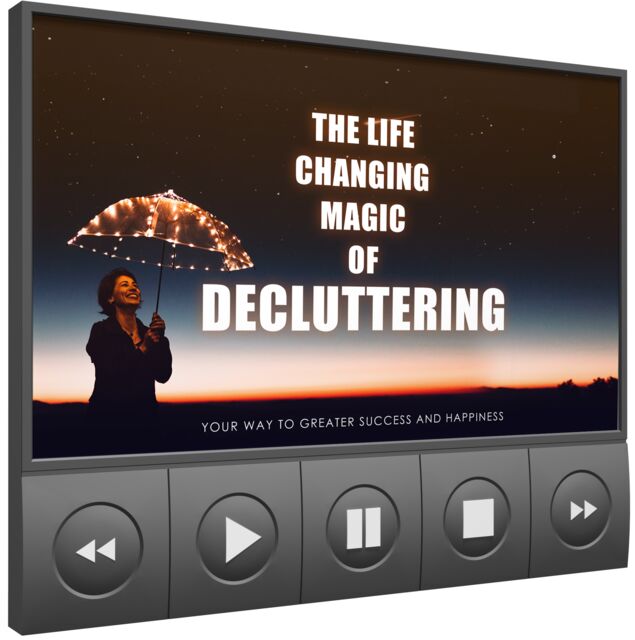 eCover representing The Life Changing Magic Of Decluttering Video Upgrade eBooks & Reports/Videos, Tutorials & Courses with Master Resell Rights